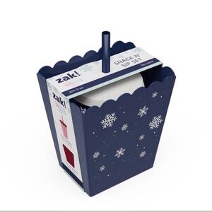 3 for $15 SALE Target Bullseye Blue Snowflake Popcorn Bucket & Tumbler w/ straw